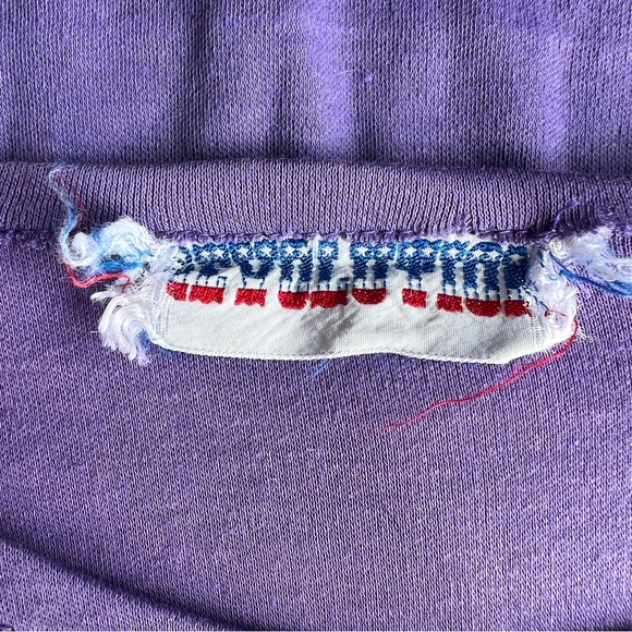 VTG Butterfly Goddess Embroidered Patch Purple Top - Picture 3 of 13